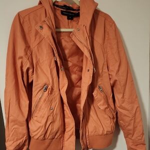 French Connection Vibrant Orange Bomber Jacket